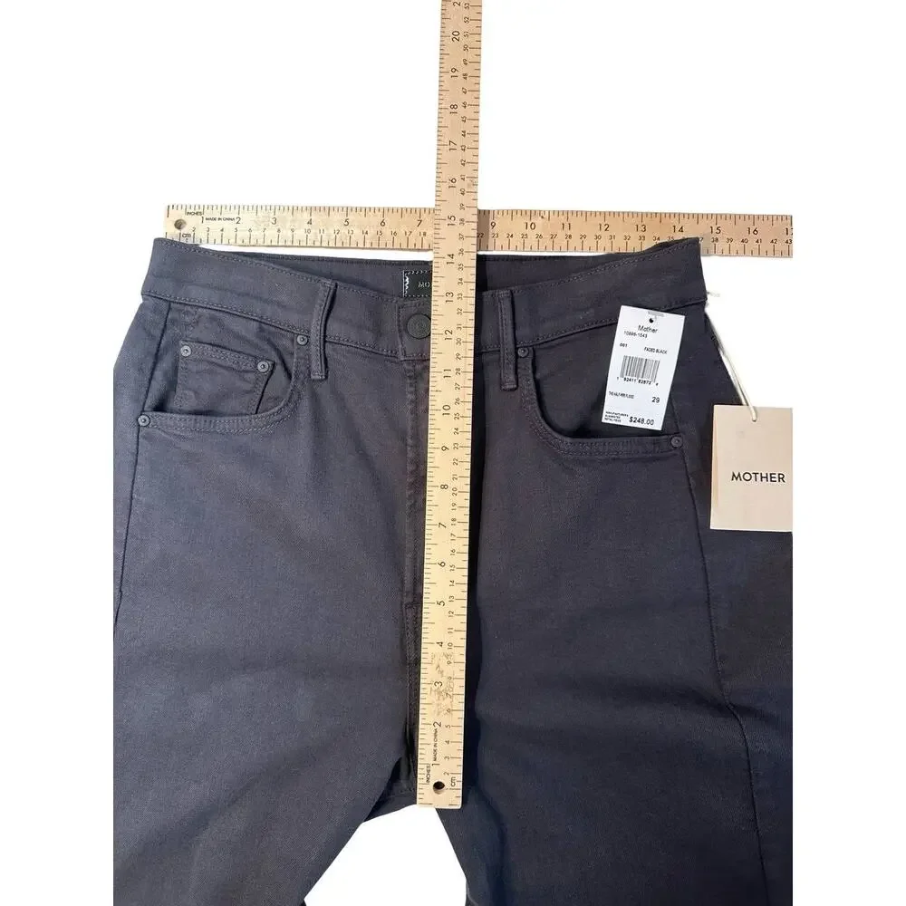 MOTHER The Half Pipe Flood Jeans 29 Cats And Dogs Faded Black NEW - Picture 9 of 12